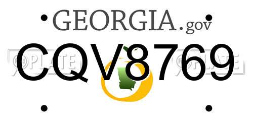 CQV8769 Georgia License Plate