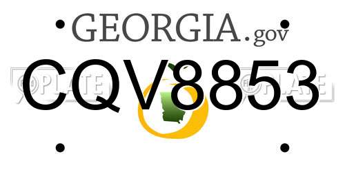 CQV8853 Georgia License Plate