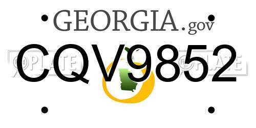 CQV9852 Georgia License Plate
