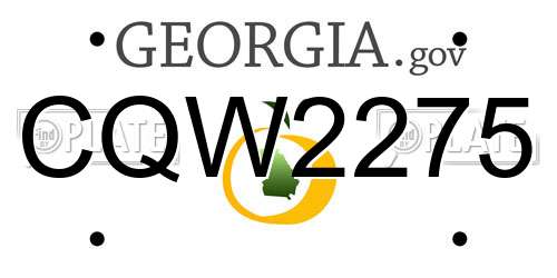 CQW2275 Georgia License Plate