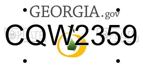 CQW2359 Georgia License Plate