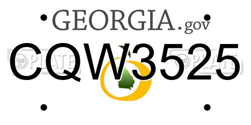 CQW3525 Georgia License Plate
