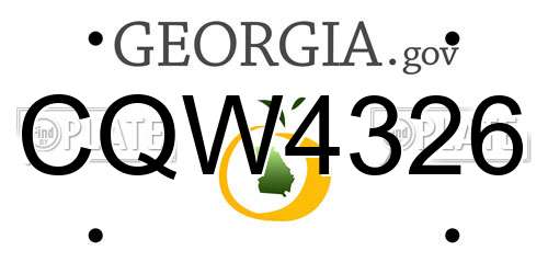 CQW4326 Georgia License Plate
