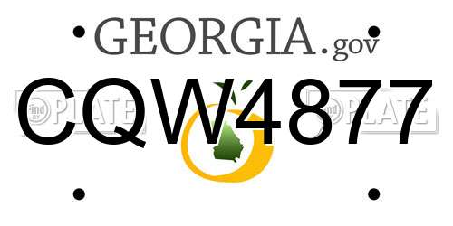 CQW4877 Georgia License Plate