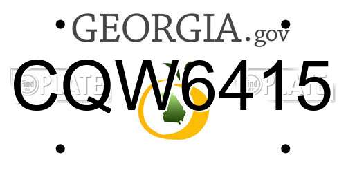 CQW6415 Georgia License Plate