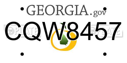 CQW8457 Georgia License Plate