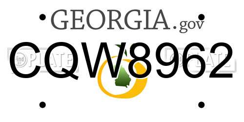 CQW8962 Georgia License Plate