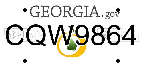CQW9864 Georgia License Plate