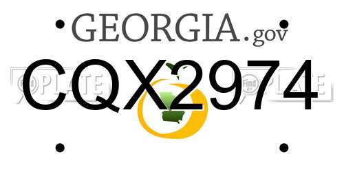 CQX2974 Georgia License Plate
