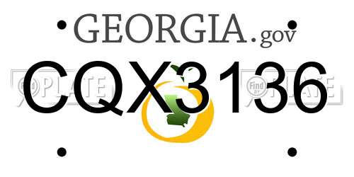 CQX3136 Georgia License Plate