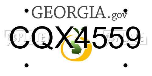 CQX4559 Georgia License Plate