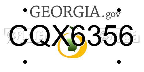 CQX6356 Georgia License Plate