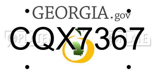 CQX7367 Georgia License Plate