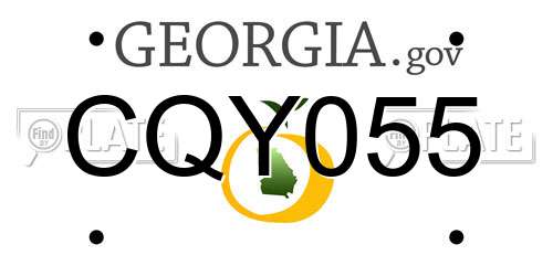 CQY055 Georgia License Plate