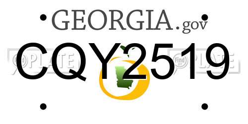 CQY2519 Georgia License Plate