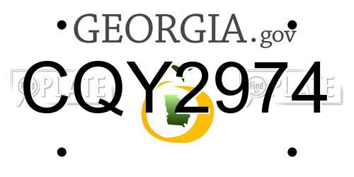 CQY2974 Georgia License Plate