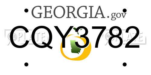 CQY3782 Georgia License Plate