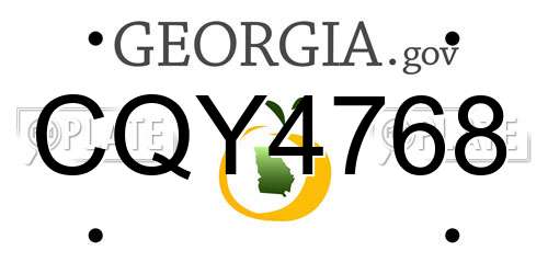 CQY4768 Georgia License Plate