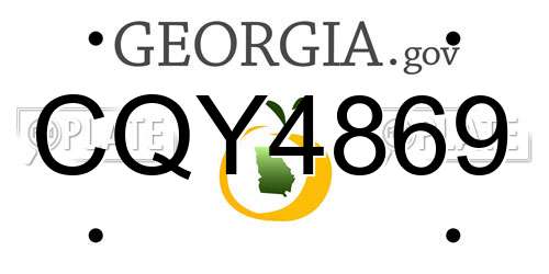 CQY4869 Georgia License Plate