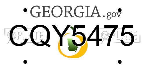 CQY5475 Georgia License Plate