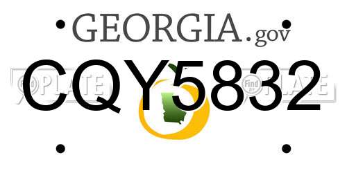 CQY5832 Georgia License Plate