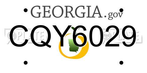 CQY6029 Georgia License Plate