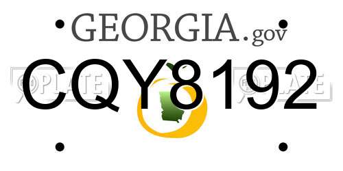 CQY8192 Georgia License Plate
