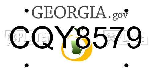 CQY8579 Georgia License Plate