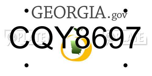 CQY8697 Georgia License Plate