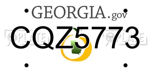 CQZ5773 Georgia License Plate