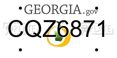CQZ6871 Georgia License Plate
