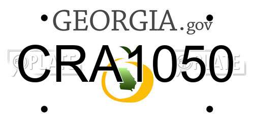 CRA1050 Georgia License Plate
