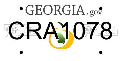 CRA1078 Georgia License Plate
