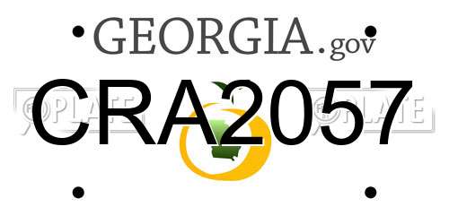 CRA2057 Georgia License Plate