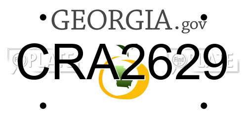 CRA2629 Georgia License Plate