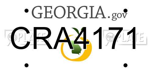CRA4171 Georgia License Plate