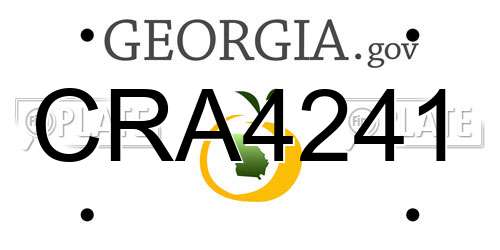 CRA4241 Georgia License Plate