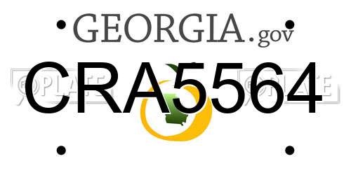 CRA5564 Georgia License Plate