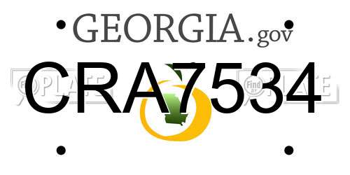 CRA7534 Georgia License Plate