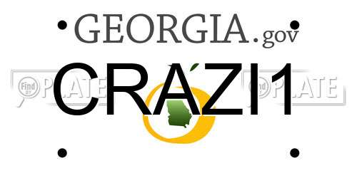 CRAZI1 Georgia License Plate