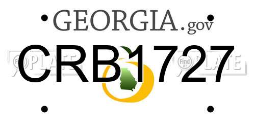 CRB1727 Georgia License Plate