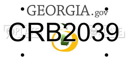 CRB2039 Georgia License Plate