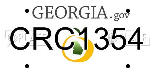 CRC1354 Georgia License Plate