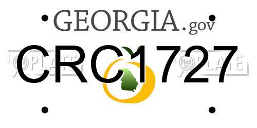 CRC1727 Georgia License Plate