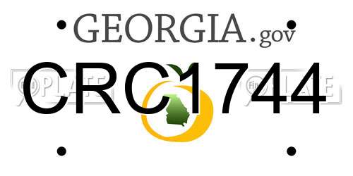 CRC1744 Georgia License Plate