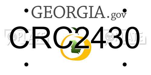 CRC2430 Georgia License Plate