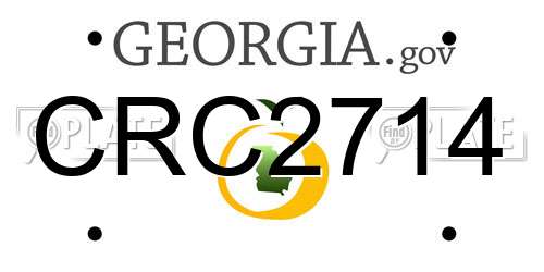 CRC2714 Georgia License Plate