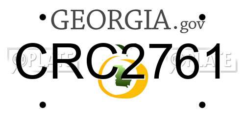 CRC2761 Georgia License Plate