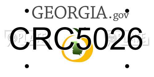 CRC5026 Georgia License Plate