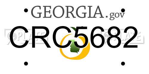 CRC5682 Georgia License Plate